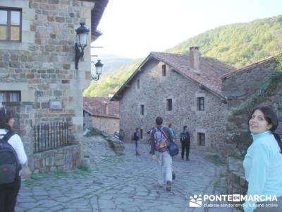 Barcena Mayor - Saja Besaya; el castañar del tiemblo; puente de la constitucion